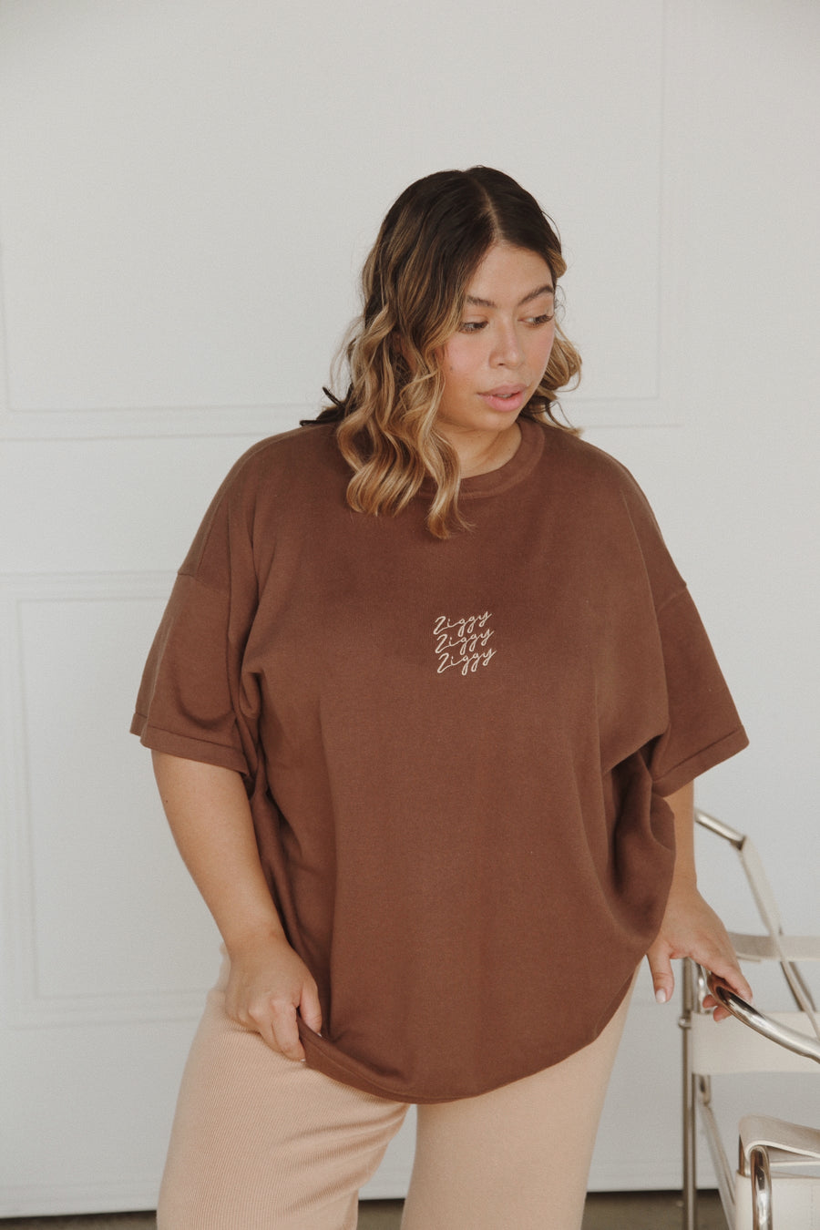 Ziggy Lou - Signature Tee in Chocolate (WOMENS)