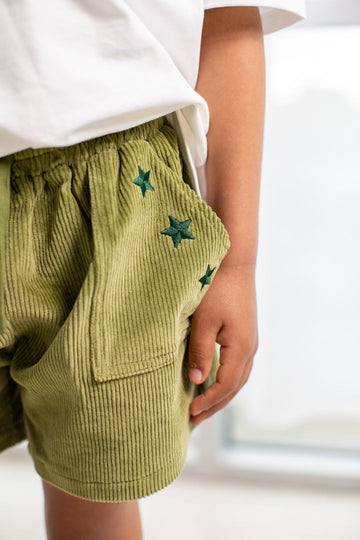 Ziggy Lou - Cord Shorts in Evergreen
