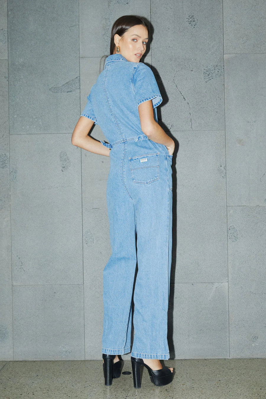 Abrand - Coverall Ada in Light Vintage Blue