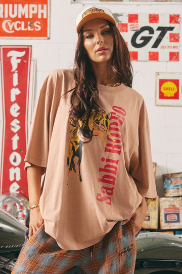 Sabbi - The Very Oversized  The Rodeo Tee in Blush