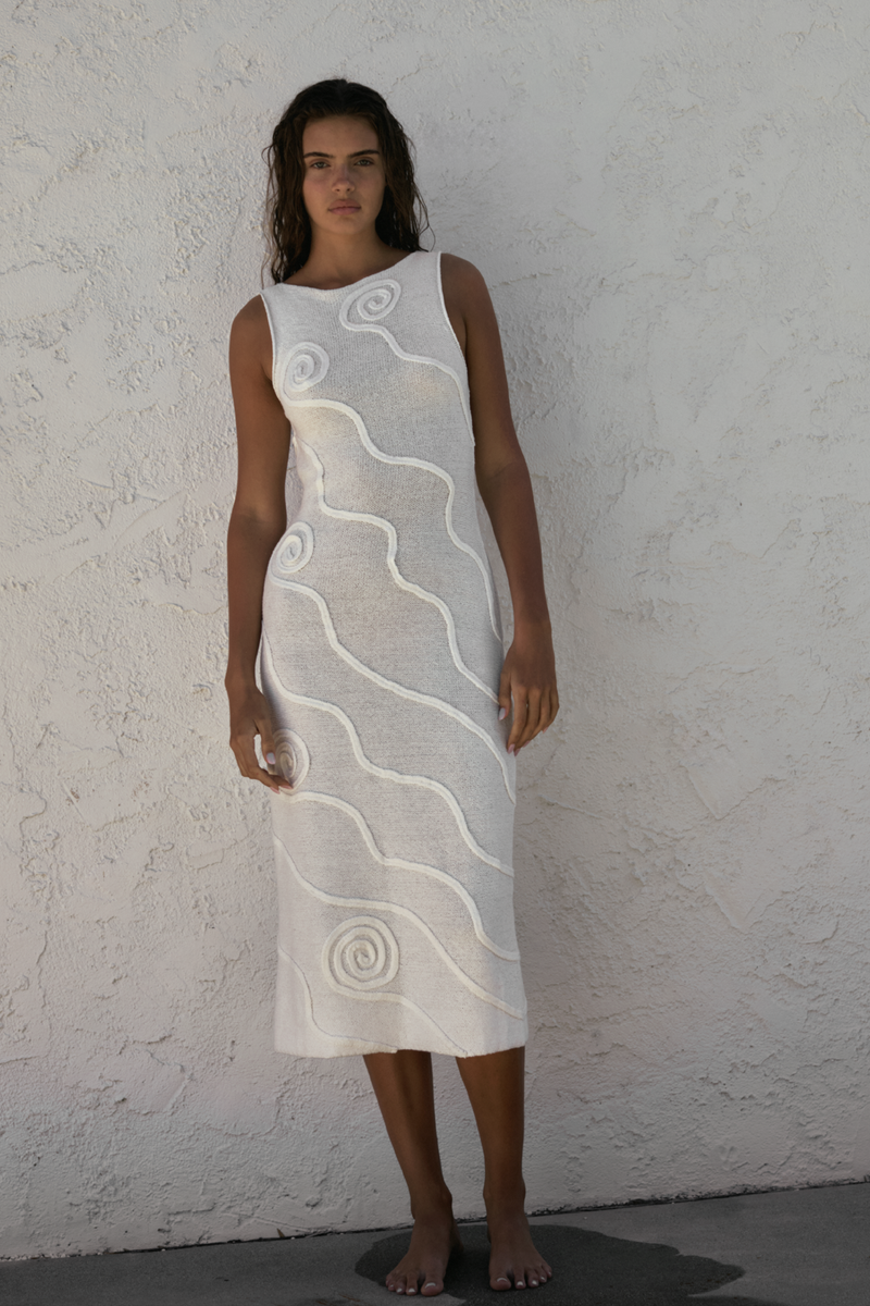 Zulu & Zephyr - Shea Organic Cotton Swirl Knit Dress