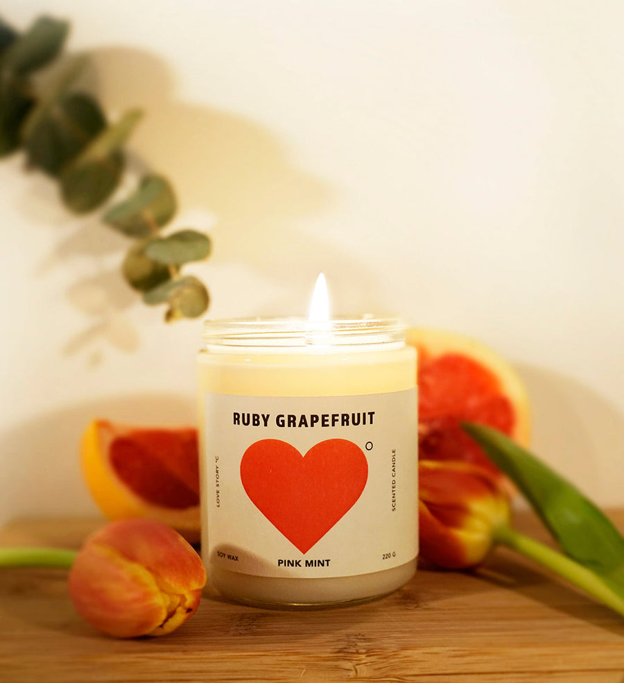 PINKMINT - Love Candle in Ruby Grapefruit