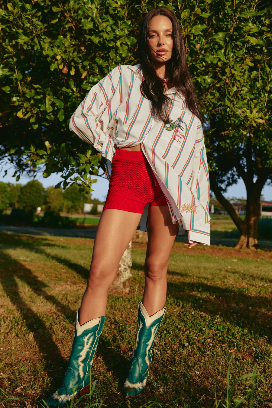 SABBI - The Plain Knit Bike Short in Red