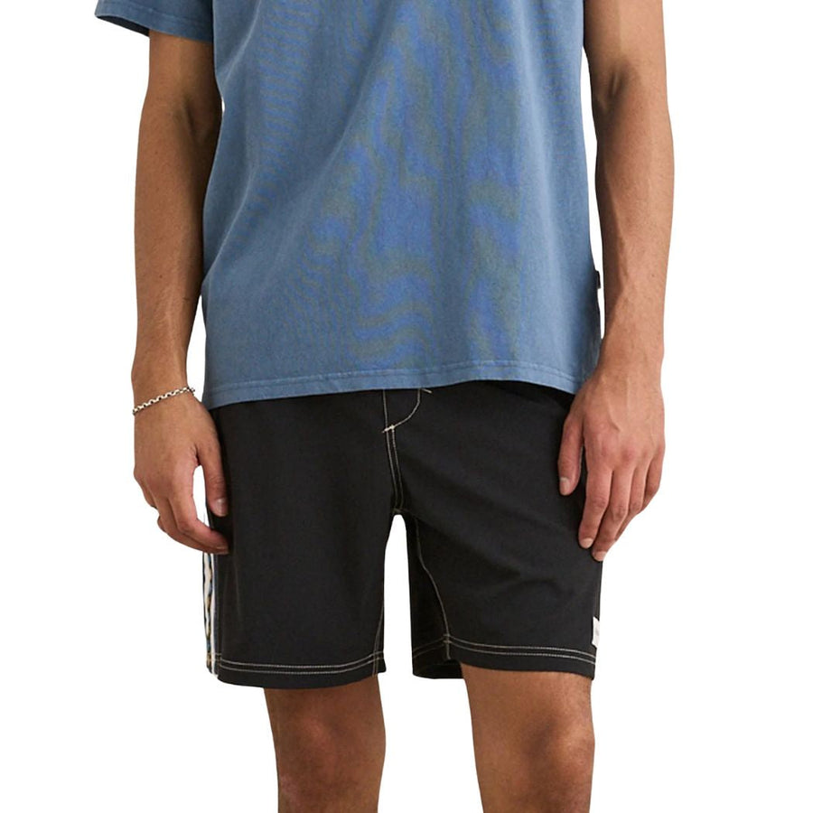 RHYTHM - Panel Stripe Beach Short in Black – Shadow Bang