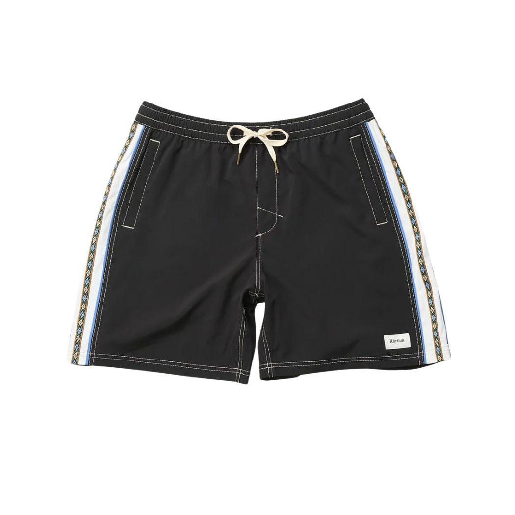 RHYTHM - Panel Stripe Beach Short in Black – Shadow Bang