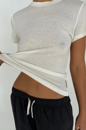 ZULU & ZEPHYR - Rib Hemp Jersey T-Shirt in White