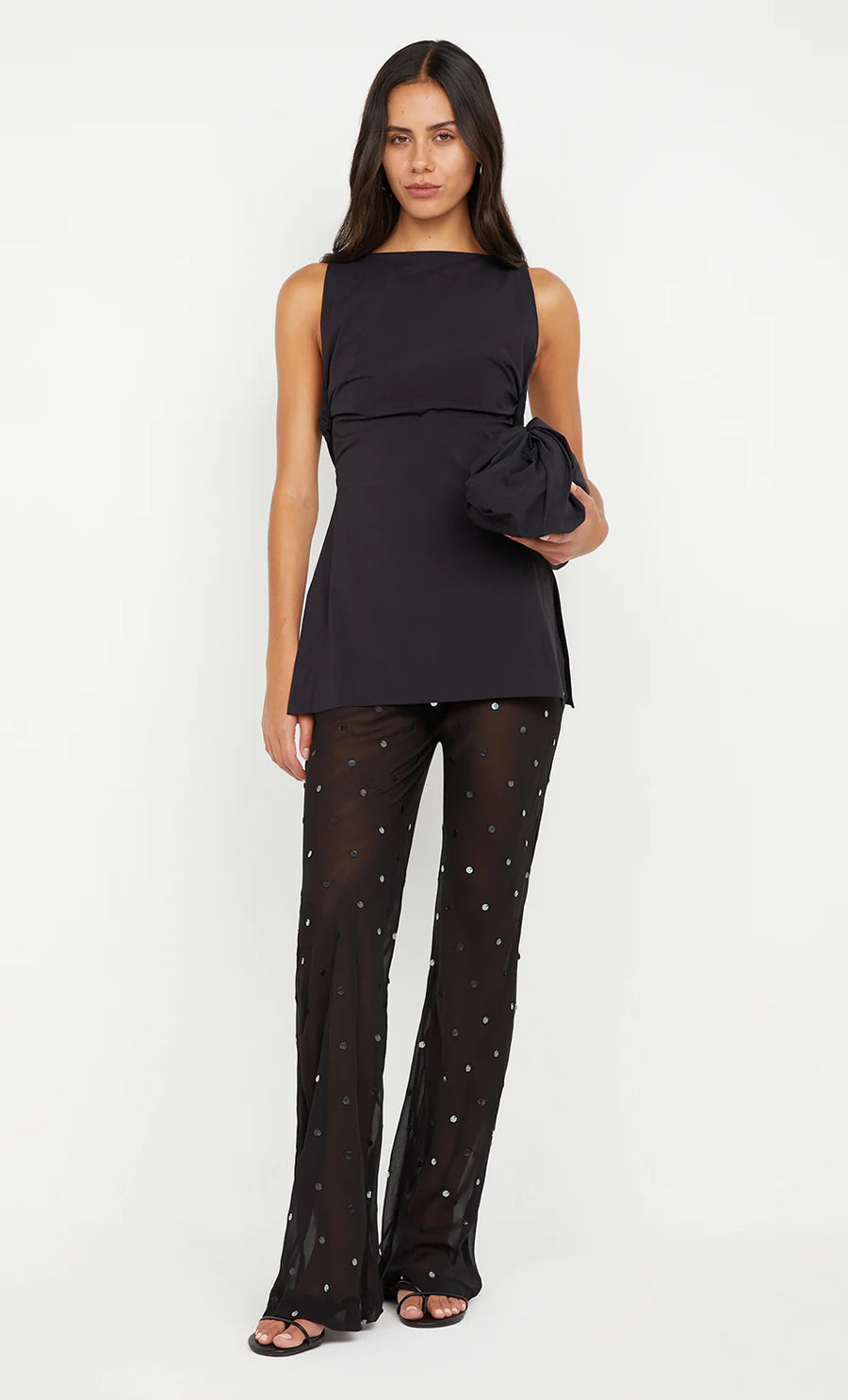 Bec + Bridge - Arielle Pant in Black Sequins