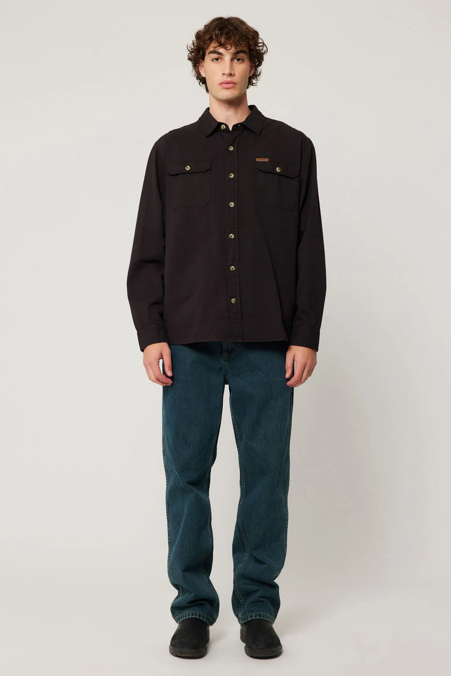 ROLLAS - Trailer Drill Shirt in Black