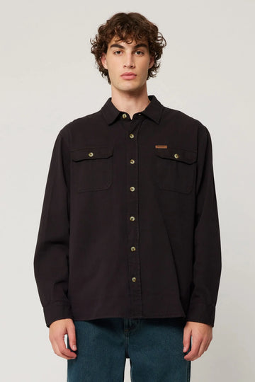 ROLLAS - Trailer Drill Shirt in Black