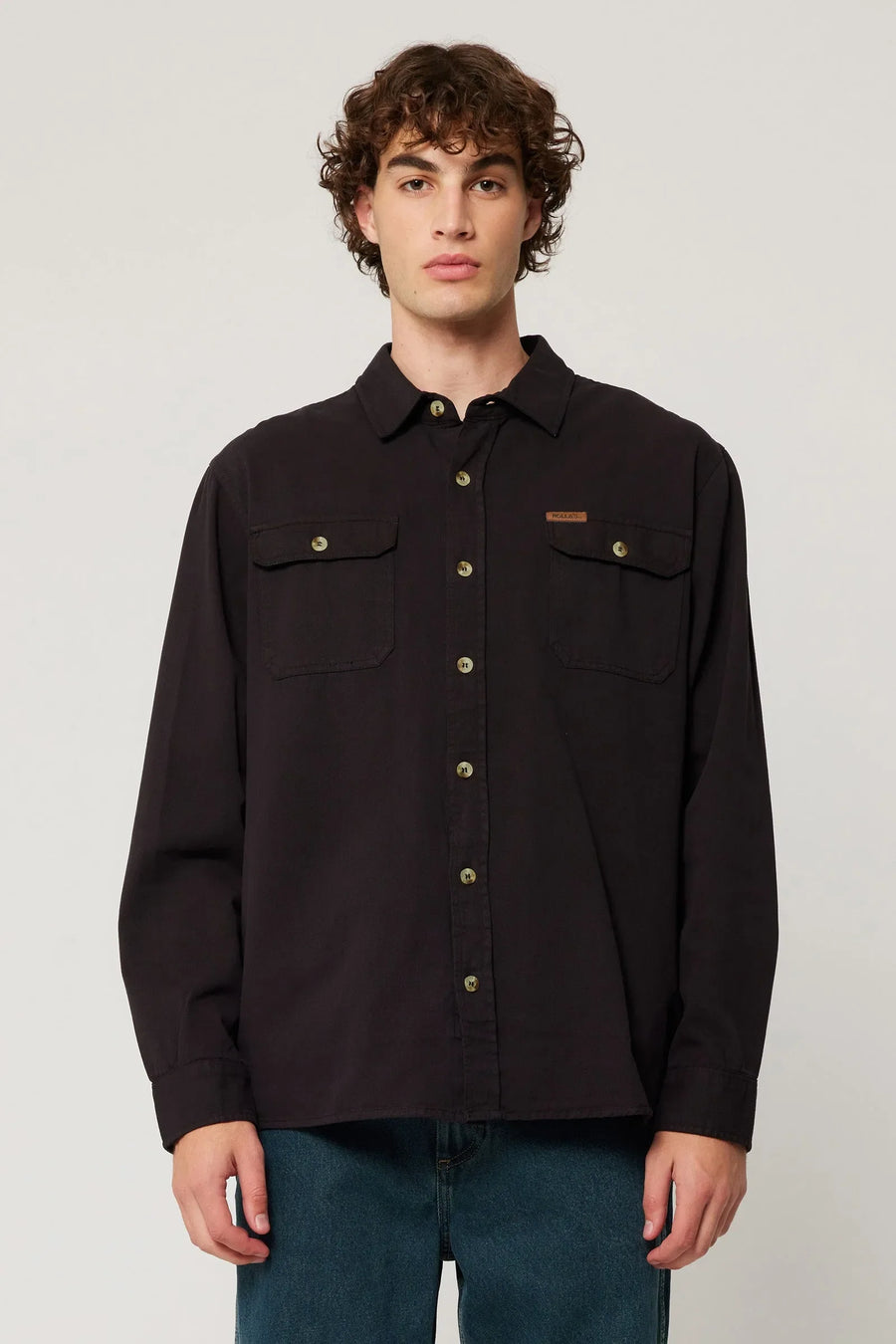 ROLLAS - Trailer Drill Shirt in Black