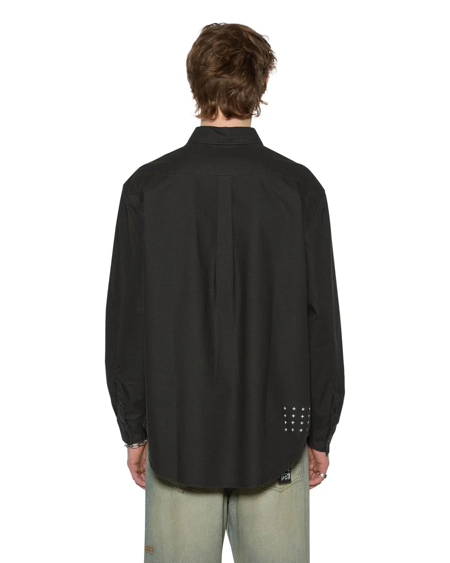 Ksubi - Ksignature Button Down Long Sleeve Shirt in Black