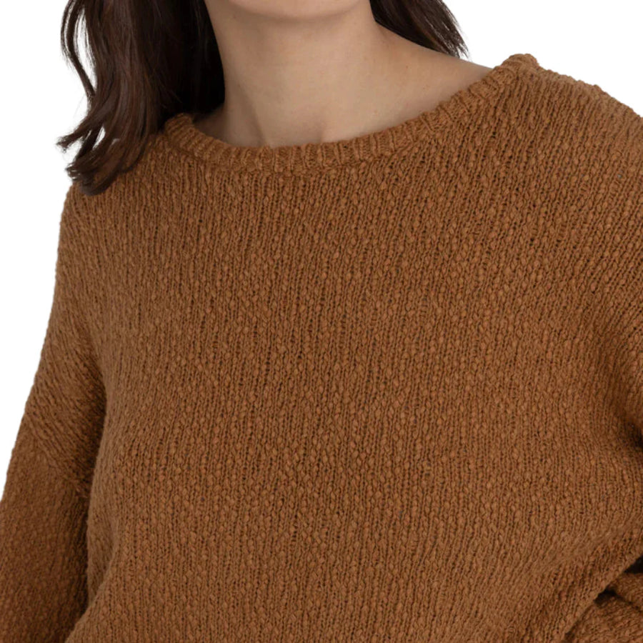 Rhythm - Hailey Boucle Knit Jumper in Coffee