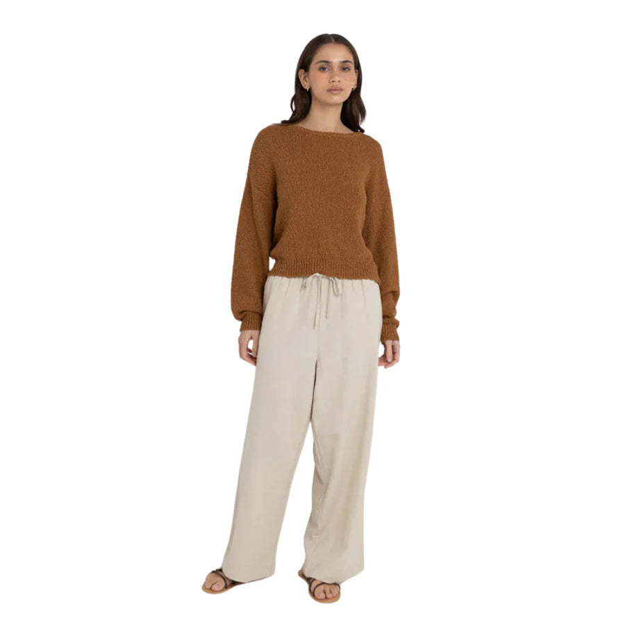 Rhythm - Hailey Boucle Knit Jumper in Coffee