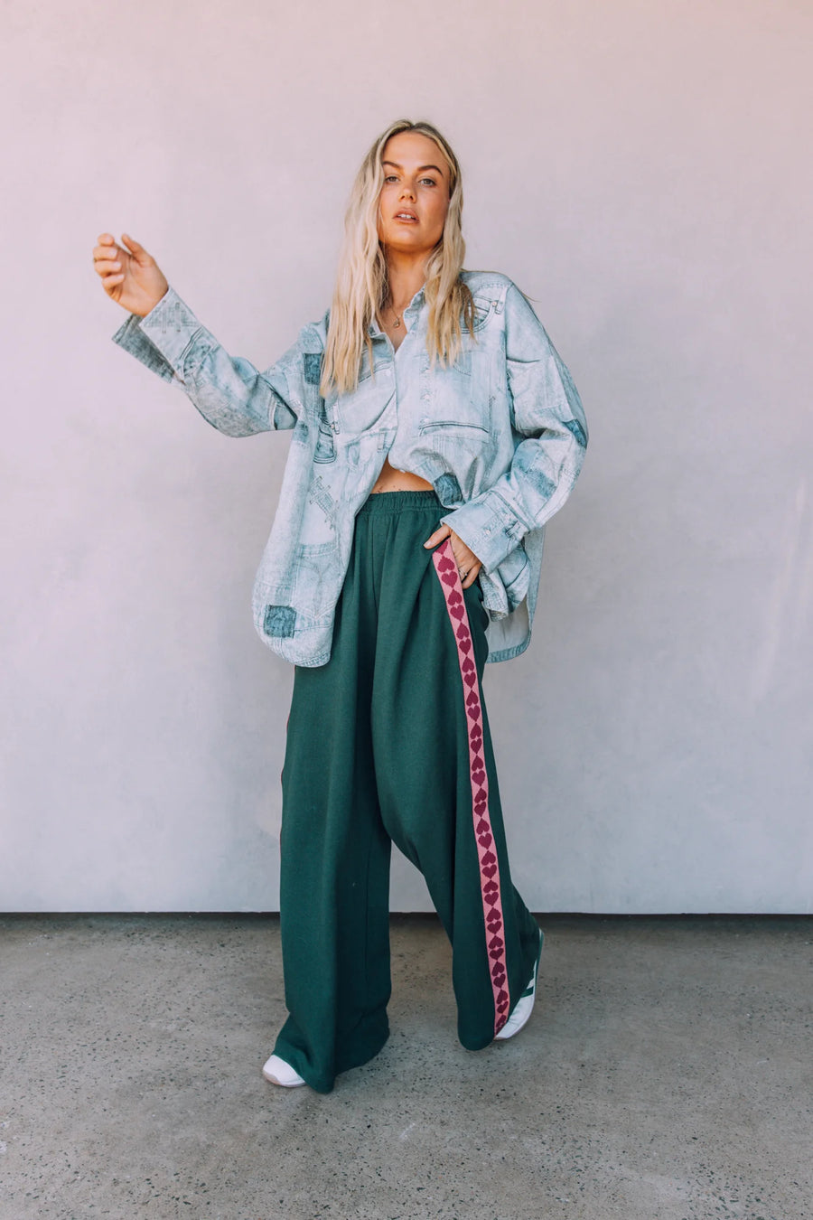 Sabbi - Raving Heart Pants in Green