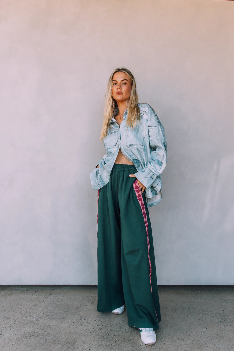 Sabbi - Raving Heart Pants in Green