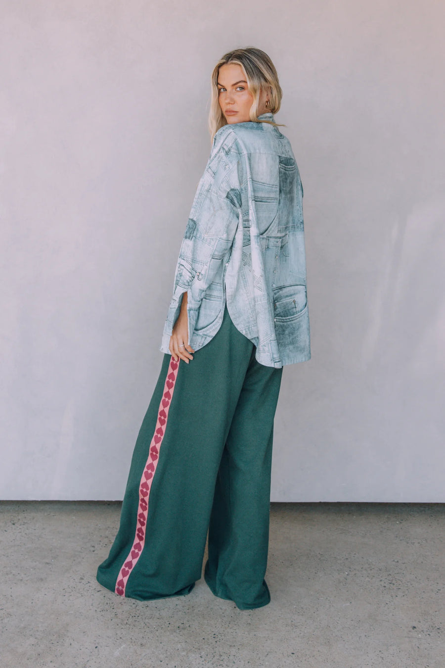 Sabbi - Raving Heart Pants in Green