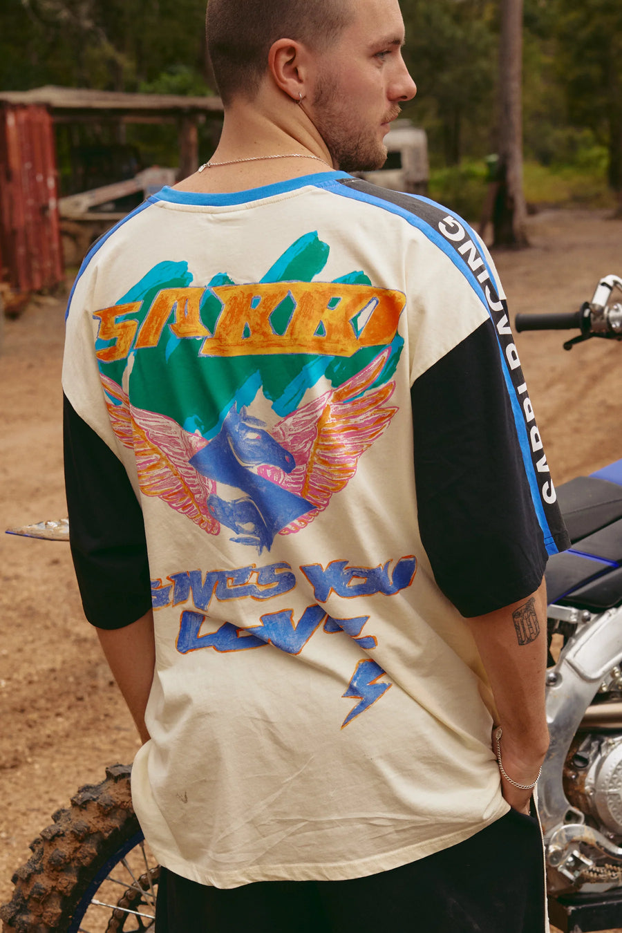 SABBI - The Very Oversized Don't Quit Your Day Dream Tee In Cream