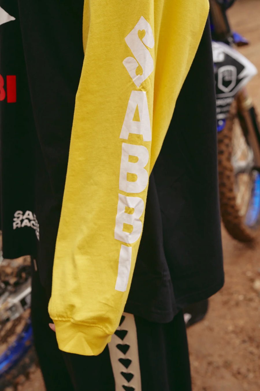 SABBI - The Long Sleeve Don't Quit Your Day Dream Long Sleeve Tee In Black + Yellow