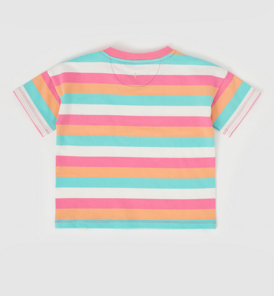 GOLDIE + ACE - Beach Club Stripe T-shirt in Summer Stripe