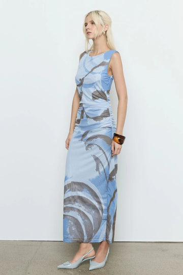 Sovere - Whirl Mesh Dress in Slate
