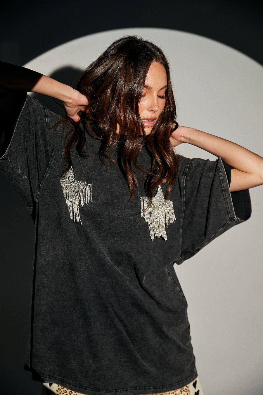 SABBI - Sparkle Titty Tee in Black