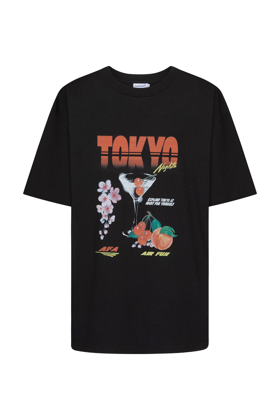 Sea Street - Tokyo Nights Tee in Black
