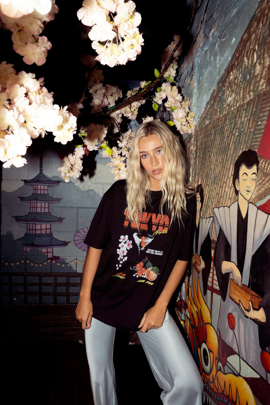 Sea Street - Tokyo Nights Tee in Black