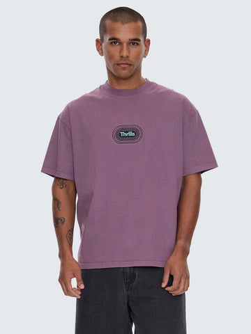 Thrills - It's in the Cards Box Fit Oversized Tee in Vintage Mauve