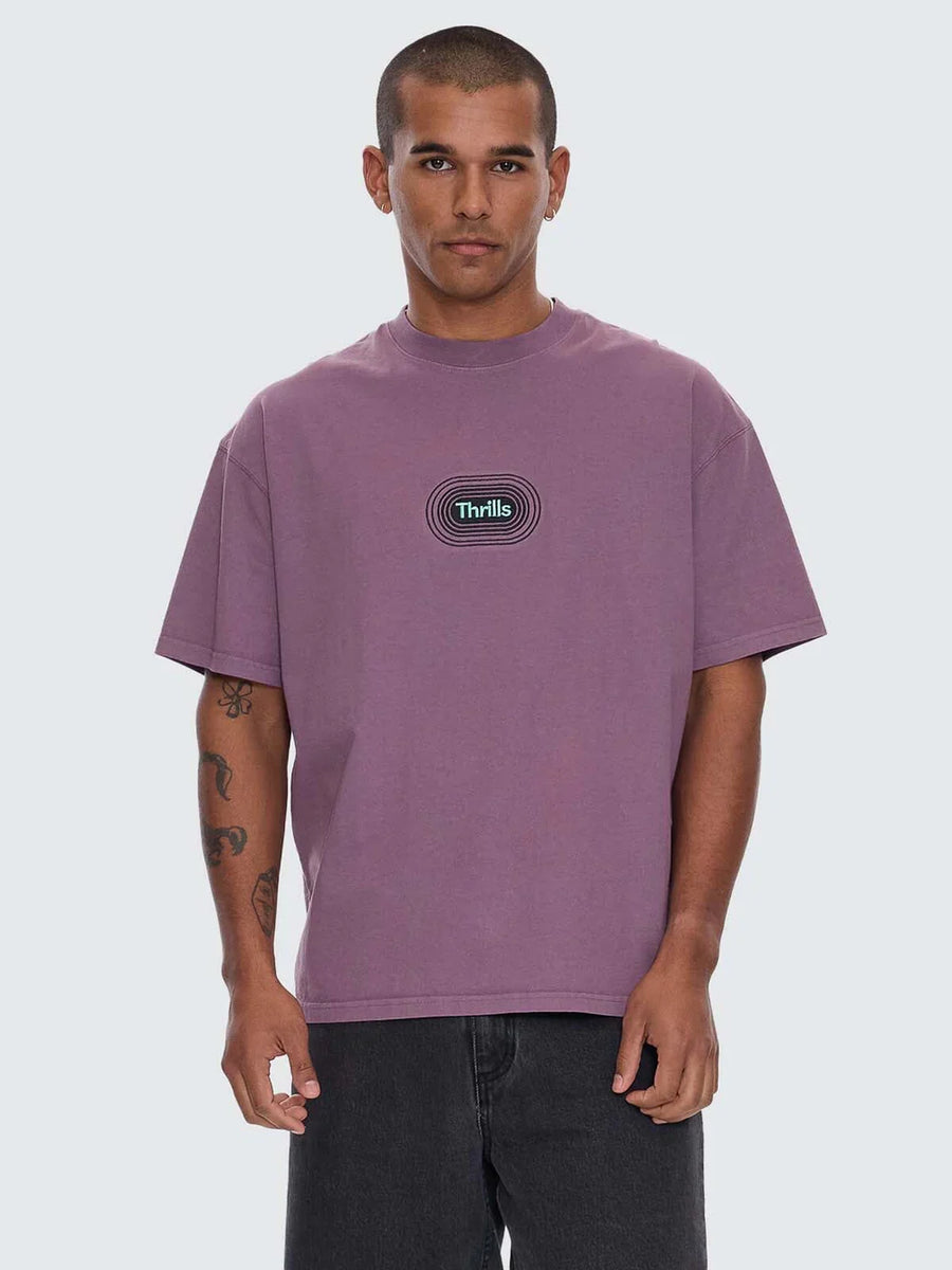 Thrills - It's in the Cards Box Fit Oversized Tee in Vintage Mauve