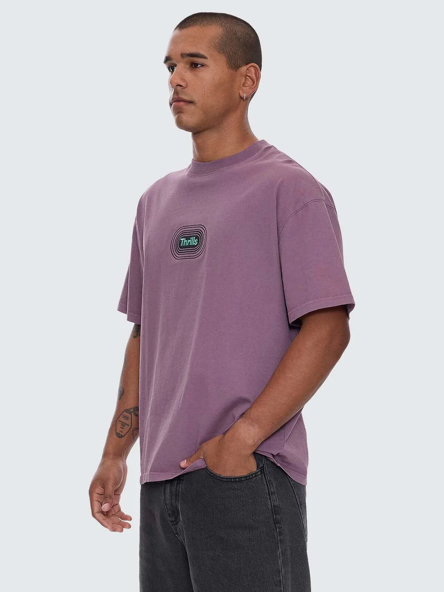 Thrills - It's in the Cards Box Fit Oversized Tee in Vintage Mauve