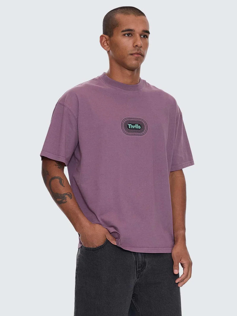 Thrills - It's in the Cards Box Fit Oversized Tee in Vintage Mauve
