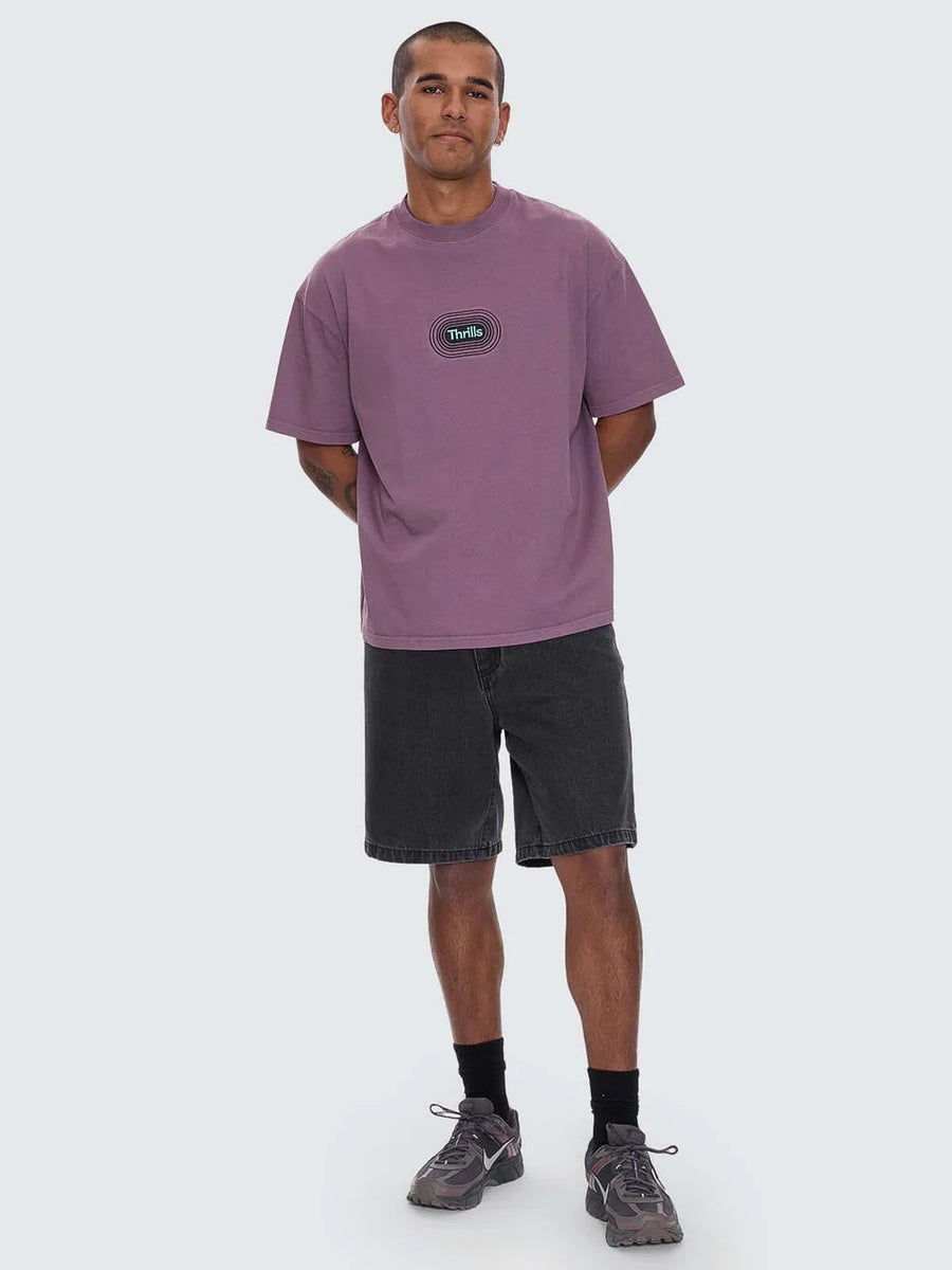 Thrills - It's in the Cards Box Fit Oversized Tee in Vintage Mauve