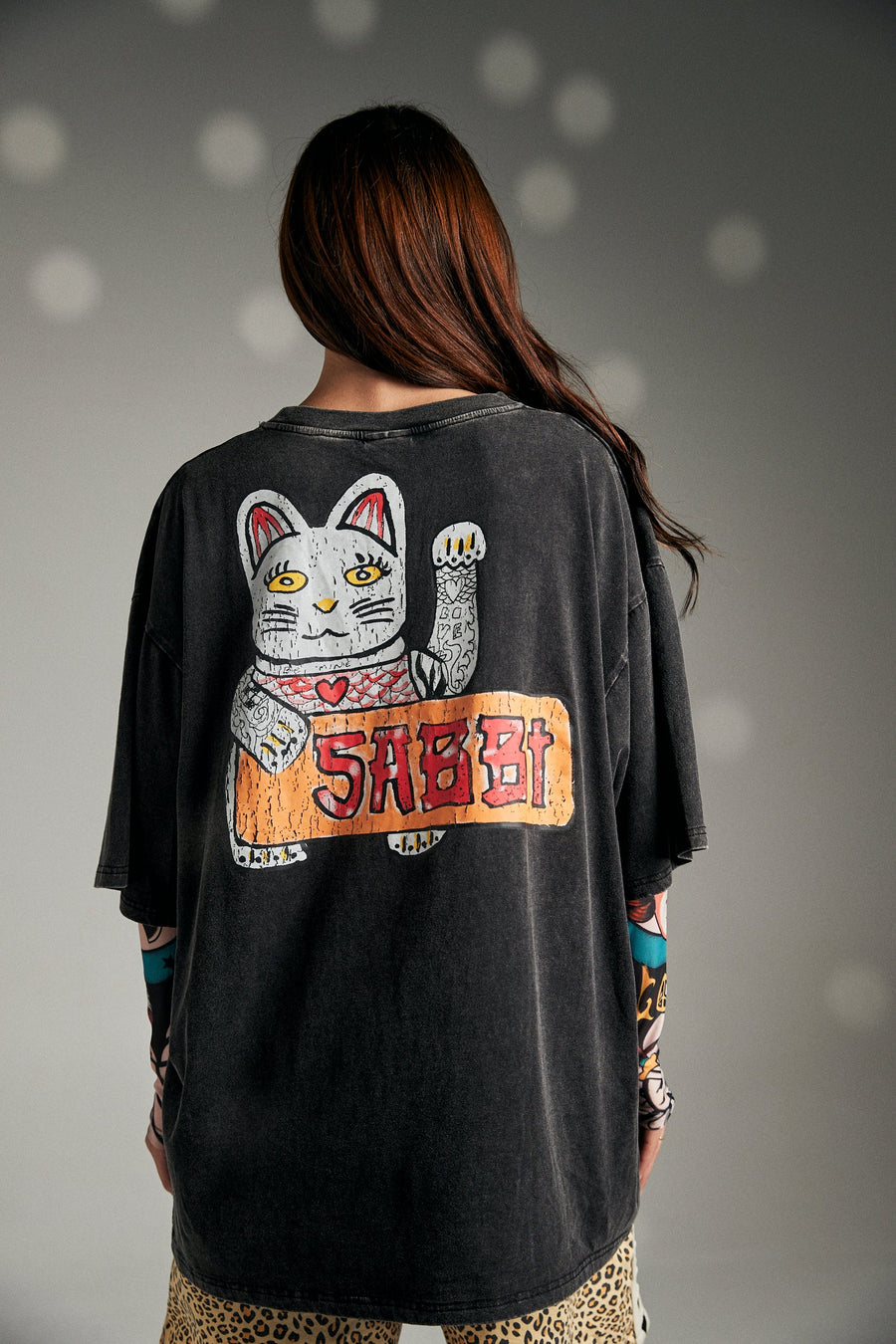 SABBI - The Champagne Tattoo Tee in Black