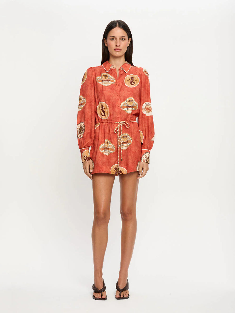 Kivari - Vacanza Playsuit in Red