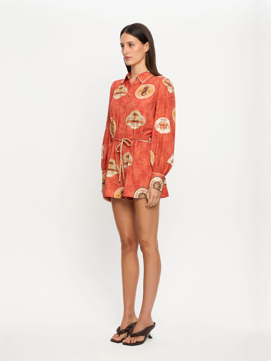 Kivari - Vacanza Playsuit in Red