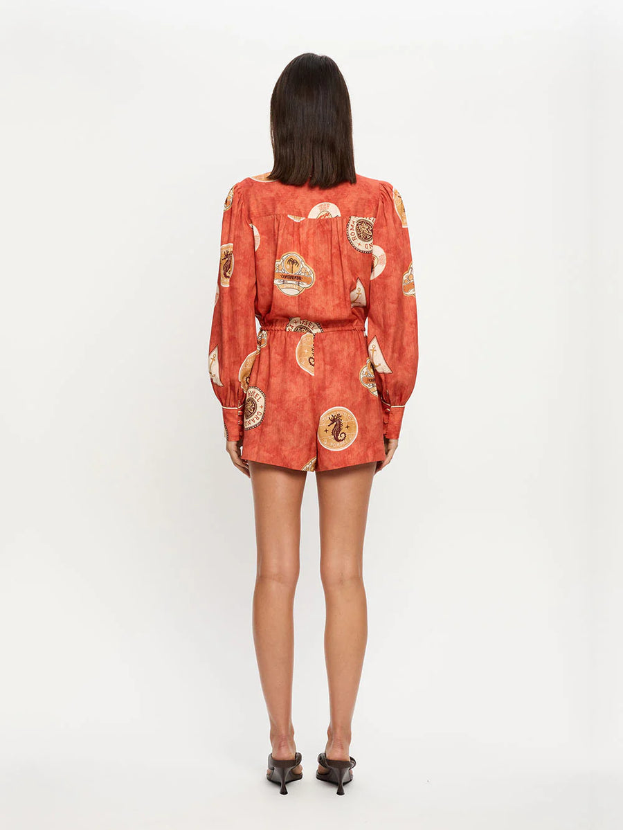 Kivari - Vacanza Playsuit in Red