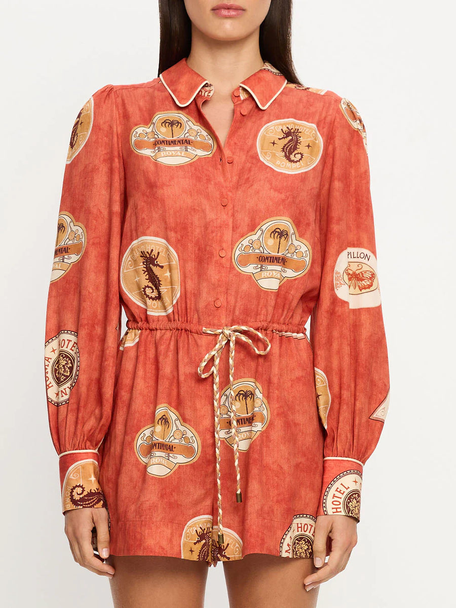 Kivari - Vacanza Playsuit in Red
