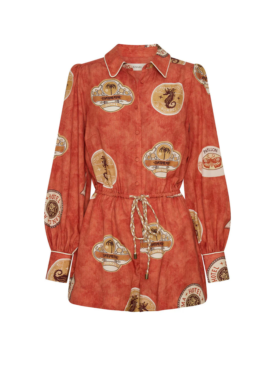 Kivari - Vacanza Playsuit in Red