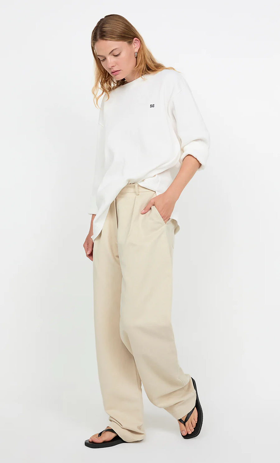 Bec + Bridge - Silo Long Sleeve Top in White