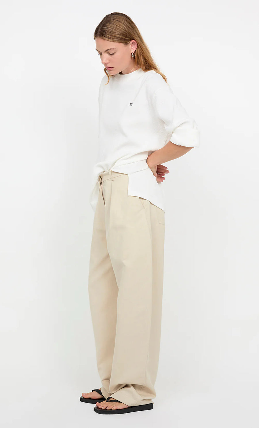 Bec + Bridge - Silo Long Sleeve Top in White