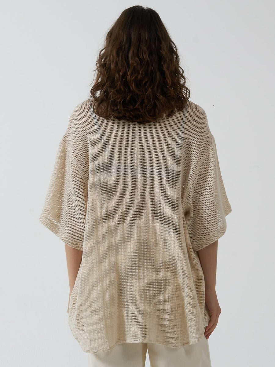 Thrills - Lattice Shirt in Unbleached