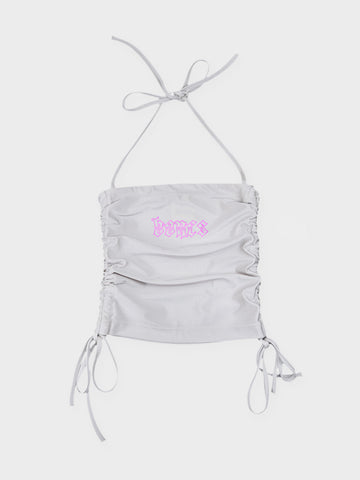 Billy Bones Club - Steeze Drawstring Top in Silver Shimmer