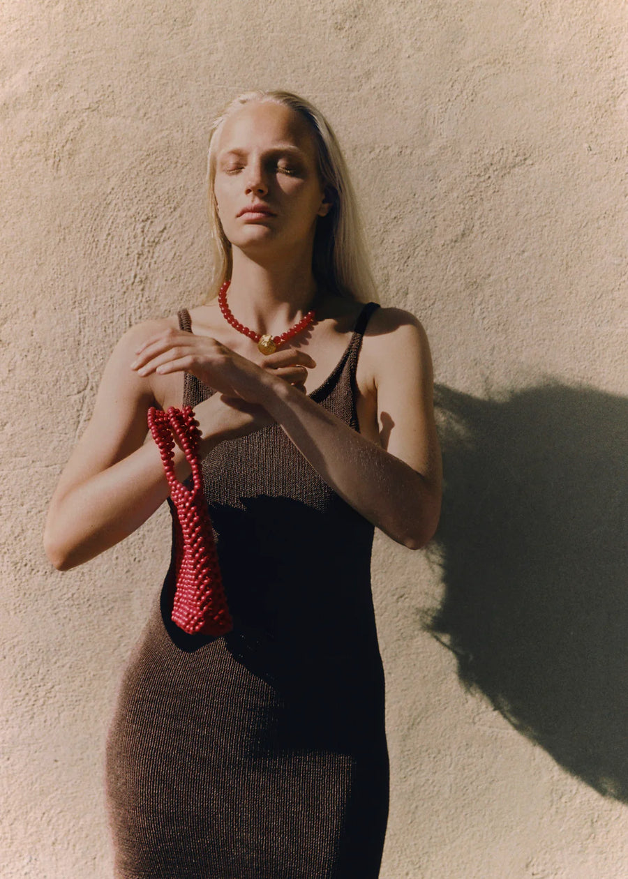 ZULU & ZEPHYR - Textured Knit Dress In Chocolate