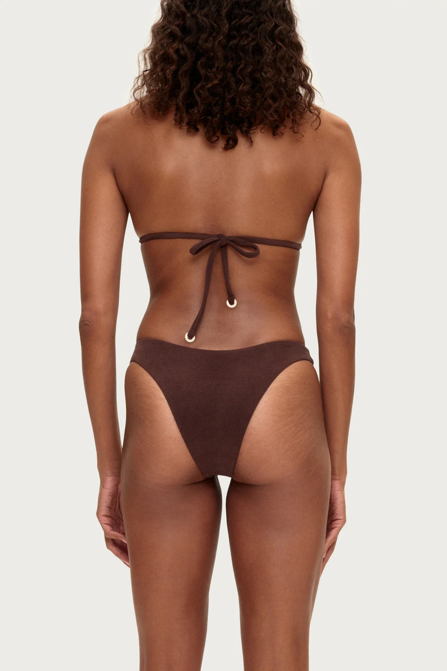 ZULU & ZEPHYR - Towelling Triangle Top In Chocolate