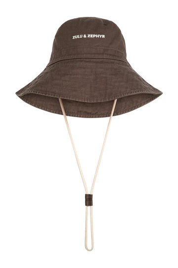 Zulu & Zephyr - ZZ Logo Bucket Hat in Cocoa