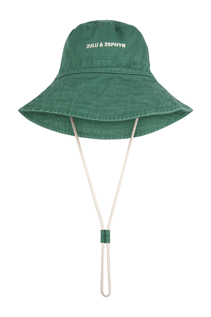 Zulu & Zephyr - ZZ Logo Bucket Hat in Tallow Green