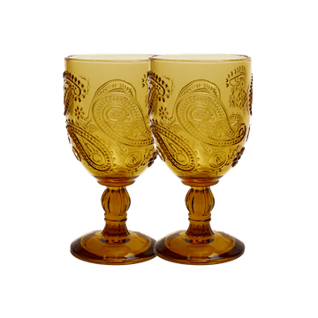 Wandering Folk - Amber Goblet Set
