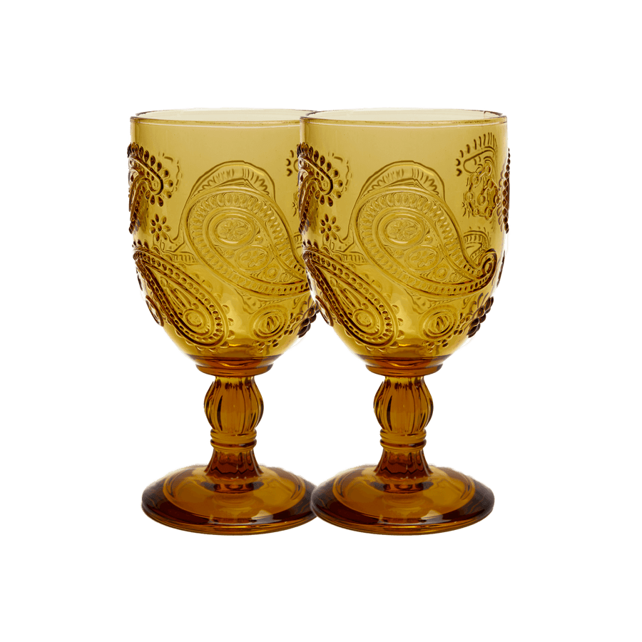 Wandering Folk - Amber Goblet Set
