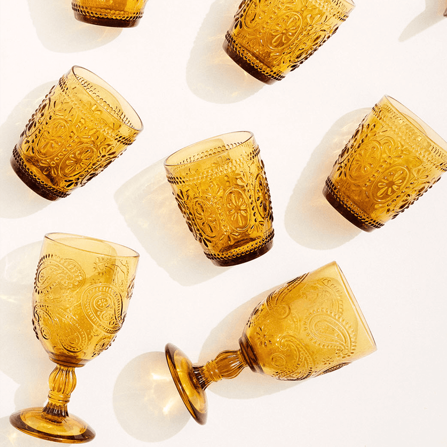 Wandering Folk - Amber Goblet Set
