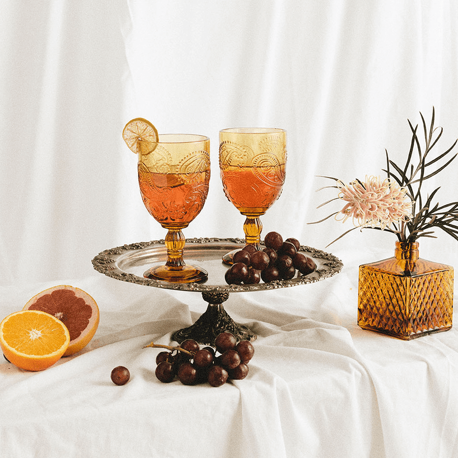 Wandering Folk - Amber Goblet Set